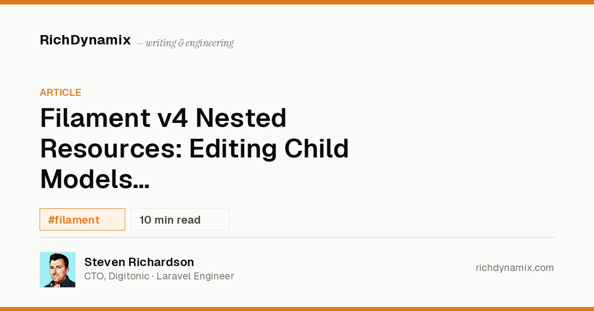 Nested Child Filament v4 Nested Resources: Parent-Child Guide | RichDynamix